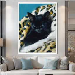 Slumbering Feline Dreams - NicheCanvas