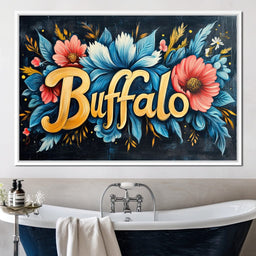 Buffalo Flowers - NicheCanvas