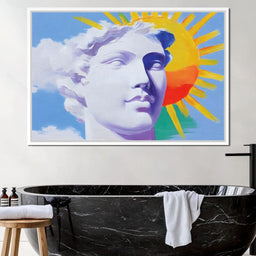 Sunlit Marble Dreamscape - NicheCanvas