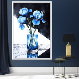 Iris Reflections in Glass - NicheCanvas