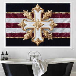 Baroque Gold Cross Majesty - NicheCanvas