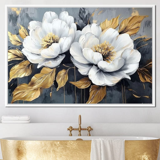 Golden Petals Harmony - Wildrose Creations Canvas Print