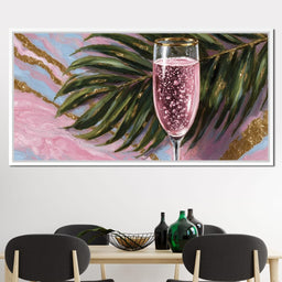 Pink Champagne Palm Luxe - NicheCanvas