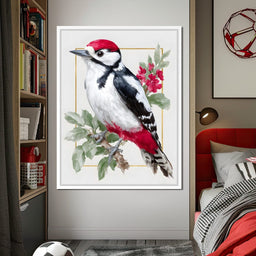 Garden Woodpecker Portrait - NicheCanvas