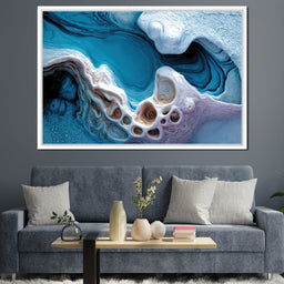 Glacial Coral Marbling - TooplesArt - NicheCanvas