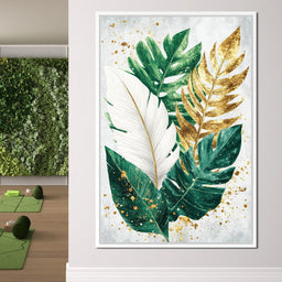 Golden Leaf Rhythm in Nature - NicheCanvas