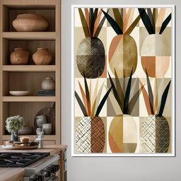 Geometric Tropical Pineapples Study - NicheCanvas