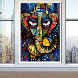 Prismatic Ganesha Portrait - NicheCanvas