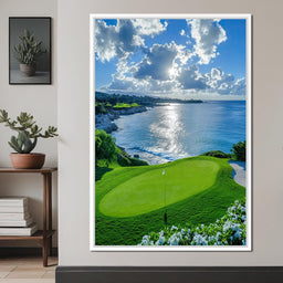 Oceanfront Green Serenity - NicheCanvas
