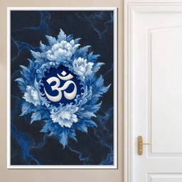 Om Lotus Blossom Meditation Mark - NicheCanvas