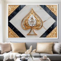 Golden Spade Diamond Majesty - NicheCanvas