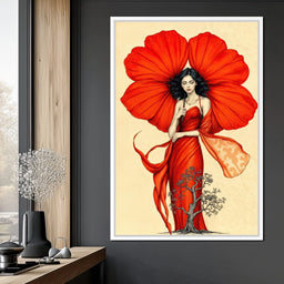 Rooted in Scarlet - TooplesArt - NicheCanvas