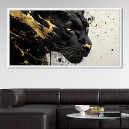 Golden Panther Radiance - NicheCanvas