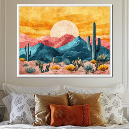 Desert Sunrise Majesty Landscape - NicheCanvas
