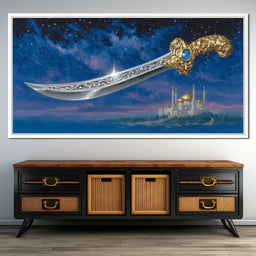 Celestial Scimitar Above Palace - NicheCanvas