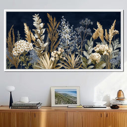Midnight Botanical Bouquet - NicheCanvas