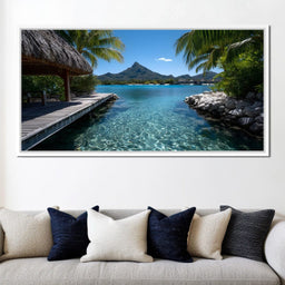 Tranquil Island Paradise Scene - NicheCanvas