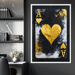 Gilded Ace of Hearts Noir - NicheCanvas