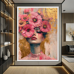 Bloomed Reverie in Gold - NicheCanvas