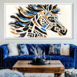 Majestic Equine Mosaic Dance - Alicia Smith - NicheCanvas