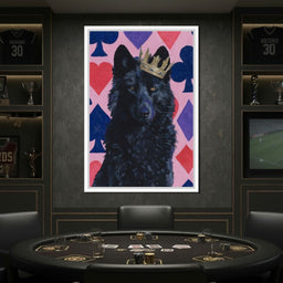 Regal Midnight Wolf Card Royalty - NicheCanvas