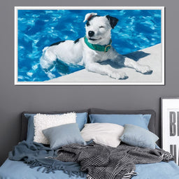 Sunny Poolside Companion - NicheCanvas