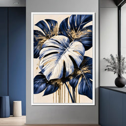 Gilded Foliage Under Midnight Shadows - NicheCanvas