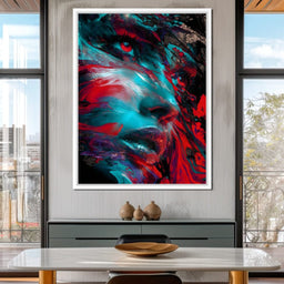 Luminous Inferno Portrait Vision - NicheCanvas