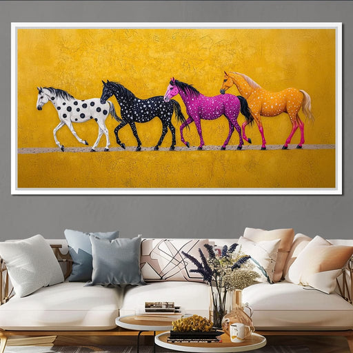 Polka Dot Stampede - TooplesArt Canvas Print