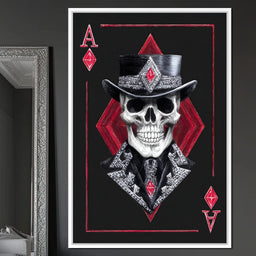 Skull King Ace of Diamonds - NicheCanvas