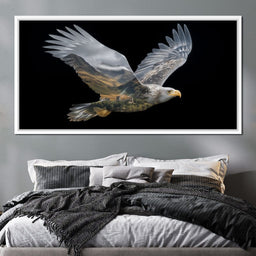 Highland Eagle Double Exposure - NicheCanvas