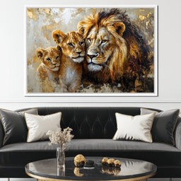 Majestic Bond of the Wild Lions - NicheCanvas