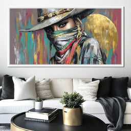 Golden Moon Desert Bandit Muse - NicheCanvas
