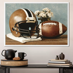 Vintage Football Helmet - NicheCanvas