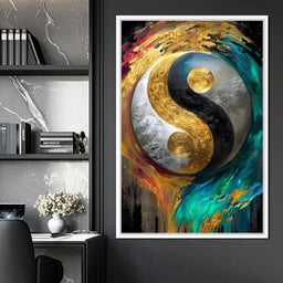 Cosmic Balance Golden Flux - NicheCanvas