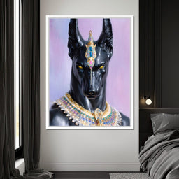 Golden Jackal Pharaoh Guardian - NicheCanvas