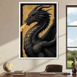 Golden Firebreath Dragon King - NicheCanvas