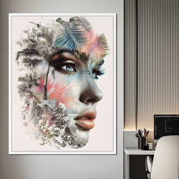 Tropical Muse Leaf Portrait - NicheCanvas