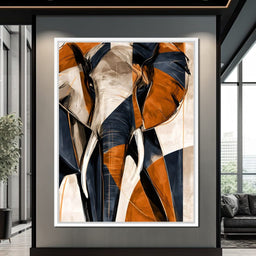 Measured Strides Through Geometric Plains - NicheCanvas