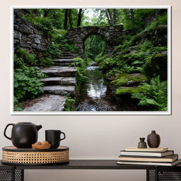 Forest Stone Archway Pathway - NicheCanvas
