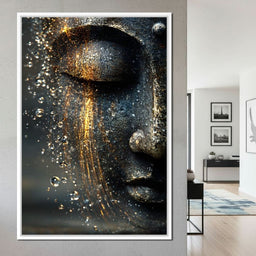  Golden Tranquil Buddha Flow Mirror - NicheCanvas