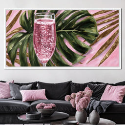 Pink Fizz Monstera Gold - NicheCanvas