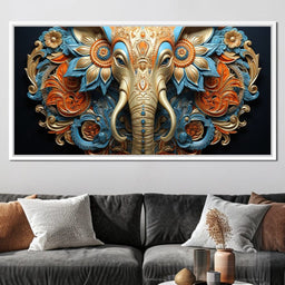Majestic Elephant Flourish - NicheCanvas