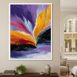 Golden Rift Over Violet Tide - NicheCanvas