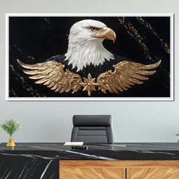Golden Eagle Majesty Marble - NicheCanvas
