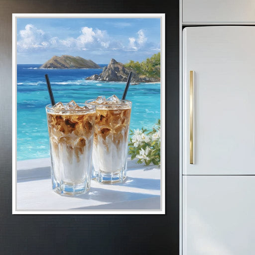 Coastal Iced Coffee Daydream Canvas Print