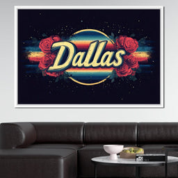 Retro Rose Radiance Dallas - NicheCanvas