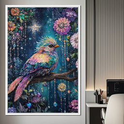 Enchanted Birdsong Night Tapestry - NicheCanvas