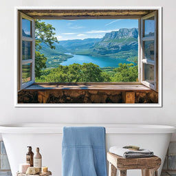 Window to Serene Vistas - NicheCanvas