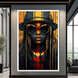 Golden Abstract Radiance - NicheCanvas